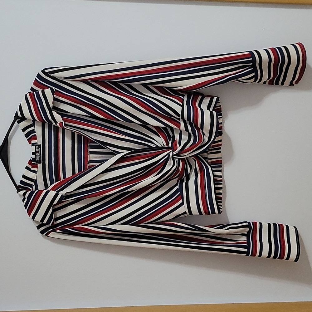 Fashion Nova Blouse, Size Medium, Red,White,Blue,and Black